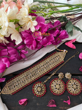 Red Bead Kundan Choker Set-G2739